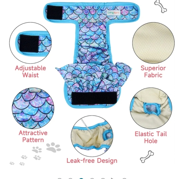 Diapers Langsprit Female Size L Pink Blue Set Of 3 - Picture 9 of 11